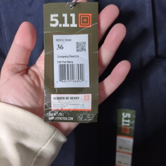 NWT 5.11® Men’s Regular Fit Company Cargo Pant 2.0 Navy Unhemmed Size 36 - Picture 5 of 12